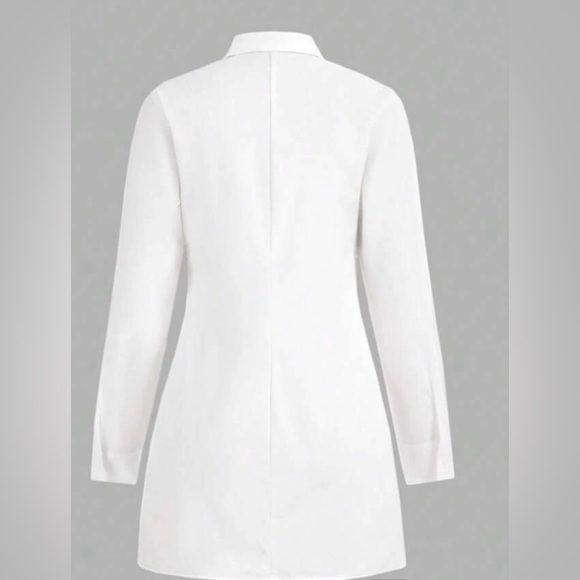 SHEIN EZwear Solid Button Front Shirt Dress - Picture 2 of 2